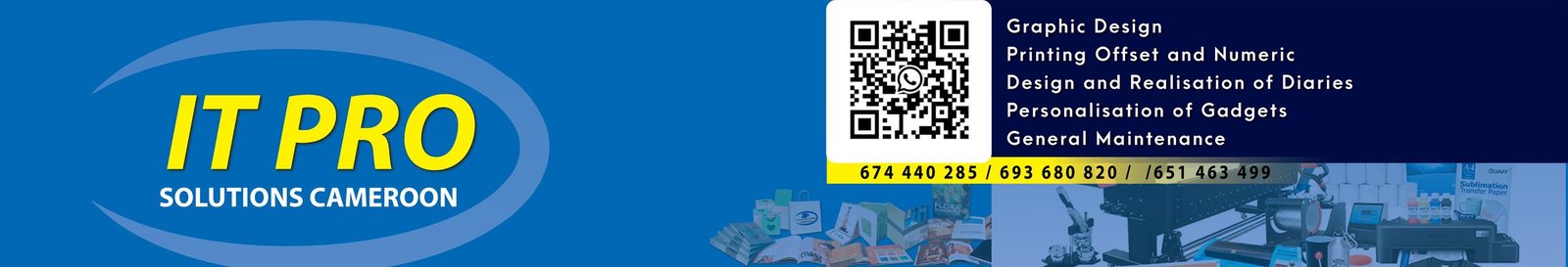IT PRO Solutions & Publications — graphic design, offset and digital printing, design and production of diaries, personalised gadgets, general maintenance. 674 440 285 / 693 680 820 / 651 463 499